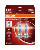 SET 2 BECURI 12V H7 55 W NIGHT BREAKER LASER NextGen +150% OSRAM