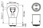 SET 2 BECURI 12V P21/4W 4W / 21W PURE LIGHT (blister) BOSCH
