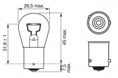SET 2 BECURI 12V PY21W 21W PURE LIGHT (blister) BOSCH