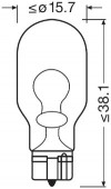 SET 2 BECURI 12V W16W ORIGINAL BLISTER OSRAM