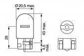 SET 2 BECURI 12V W21W 21W PURE LIGHT (blister) BOSCH