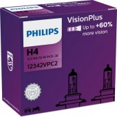 SET 2 BECURI FAR H4 60/55W 12V VISION PLUS (cutie) PHILIPS