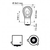 SET 2 BECURI SEMNALIZARE PY21W 12V (blister) PHILIPS