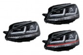 SET 2 FARURI LED PENTRU VW GOLF VII (2012-2016) NEGRU LEDriving XENON / POZITIE HALOGEN LEDHL104-BK OSRAM