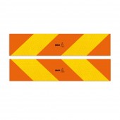 SET 2 PLACUTE REFLECTORIZANTE 565X132 MM GALBEN/ROSU FLUORESCENT ALUMINIU RF 70.01 HICO