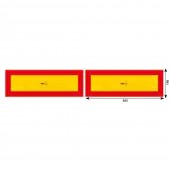 SET 2 PLACUTE REFLECTORIZANTE 565X196 MM GALBEN/ ROSU ALUMINIU HICO