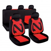 SET HUSE SCAUN NERO ROSU