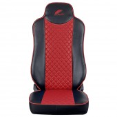 SET HUSE SCAUN TRUCK UMBRELLA PENTRU MERCEDES ACTROS EURO 5 1844 MP2 MP3 MP4 PIELE ECOLOGICA NEAGRA + ROSU