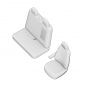 SET HUSE SCAUN UMBRELLA PENTRU PEUGEOT BOXER (2+1) 2007-2019 (SCAUNE INDIVIDUALE SPATE)