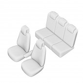 SET HUSE SCAUN UMBRELLA PENTRU VW PASSAT 2015- (BANCHETA FRACTIONATA) CU TETIERELE SPATE IN FORMA DE L
