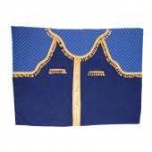 SET PERDELE CABINA CAMION. UNIVERSALE. VELUR. ALBASTRU-AURIU
