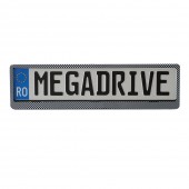 SUPORT NUMAR INMATRICULARE MEGA DRIVE CARBON SET 2 BUC