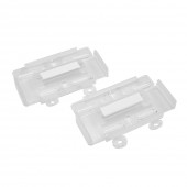 SUPORT NUMAR INMATRICULARE MEGA DRIVE FARA RAME SET 4 BUC (FATA + SPATE) TRANSPARENT