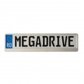SUPORT NUMAR INMATRICULARE MEGA DRIVE METALIZAT SILVER 1 BUC