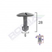 SURUB FIXARE ELEMENTE ROATA PENTRU AUDI/SEAT 8X28MM - NEGRU SET 5 BUC